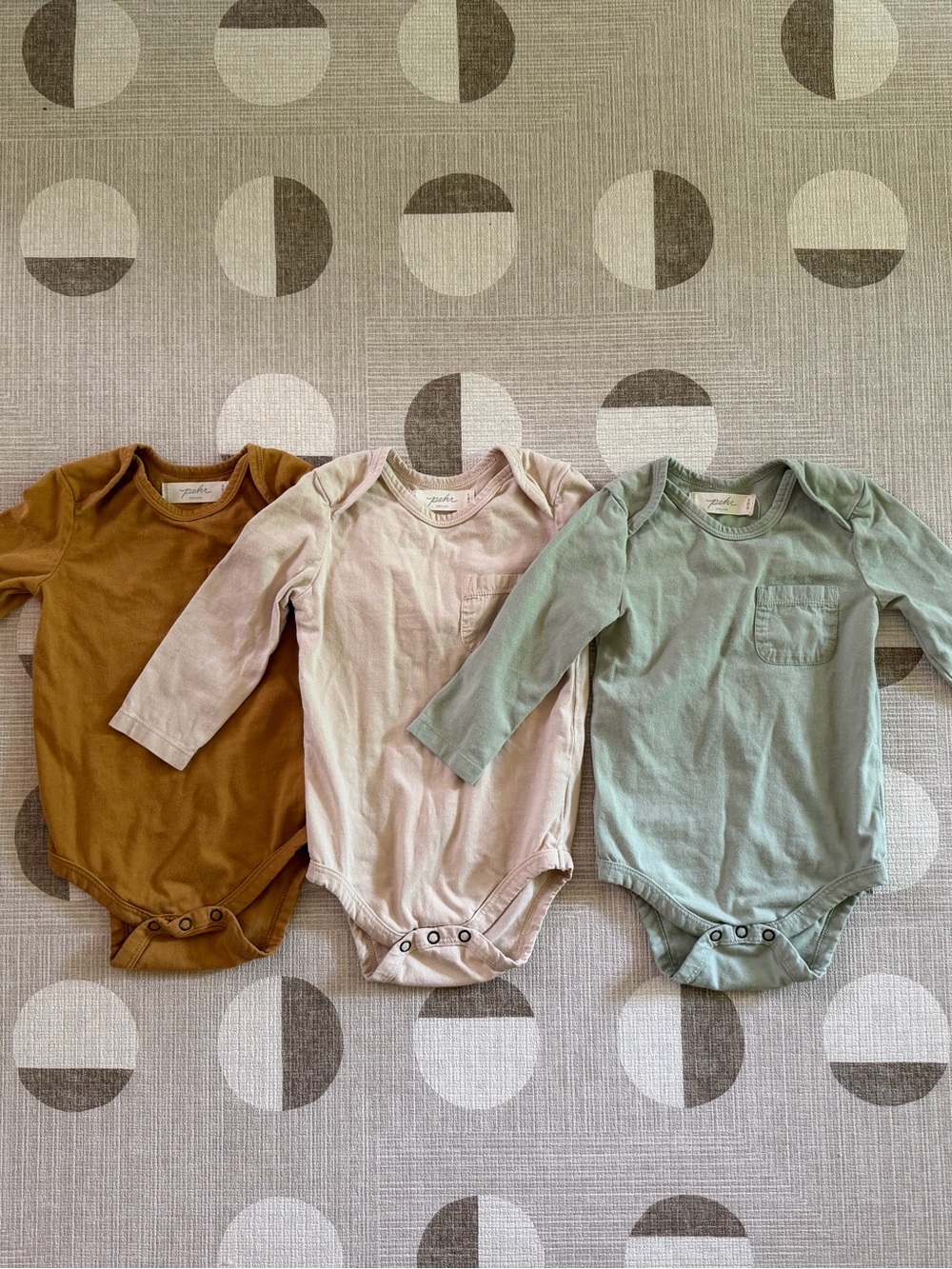 3x Pehr Garment Dye Long Sleeve One Piece - 12-18 Months